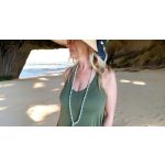 Mala - Amazonit nyaklánc matt, színes áasványokkal