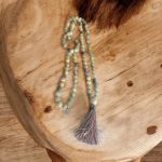 Mala - Amazonit nyaklánc matt, színes áasványokkal