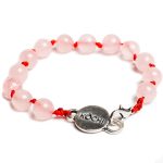 Szerelmet vonzó rózsakvarc ásvány karkötő