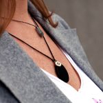 Tisztító- Sungit ásvány nyaklánc