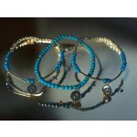 Türkíz karkötő szett