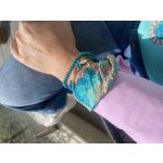 Türkíz karkötő szett