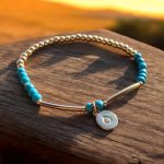 Türkíz karkötő szett