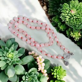 Szerelmet vonzó rózsakvarc ásvány nyaklánc