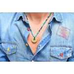 Egészséget Vonzó TÜRKIZ ásvány nyaklánc