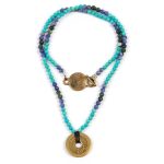 Egészséget Vonzó TÜRKIZ ásvány nyaklánc