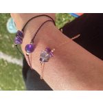 Amethyst string bracelet